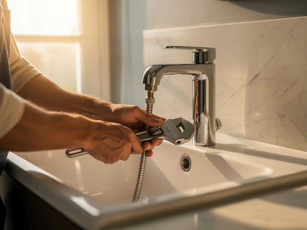 Intervention plombier à Bois-Colombes : artisan au travail